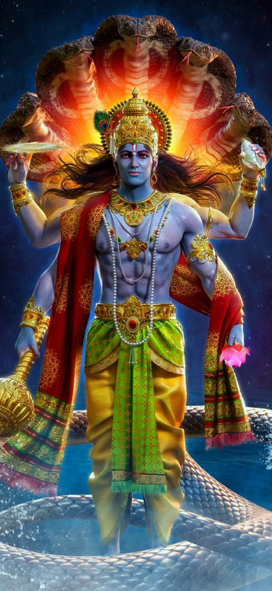 vishnu, god, india, stars, religion