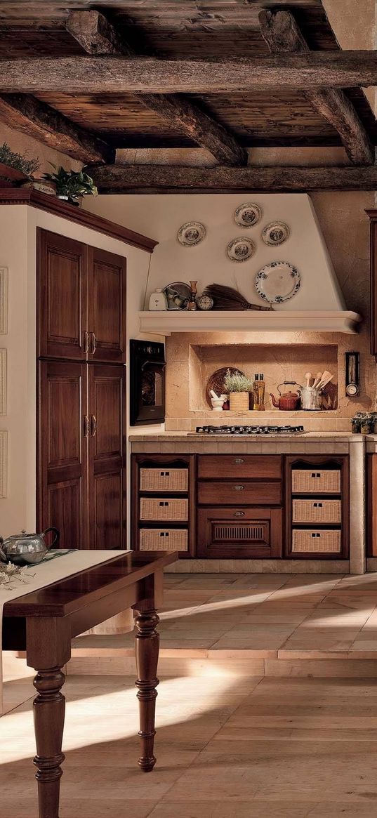 kitchen, vintage, interior, furniture, wooden