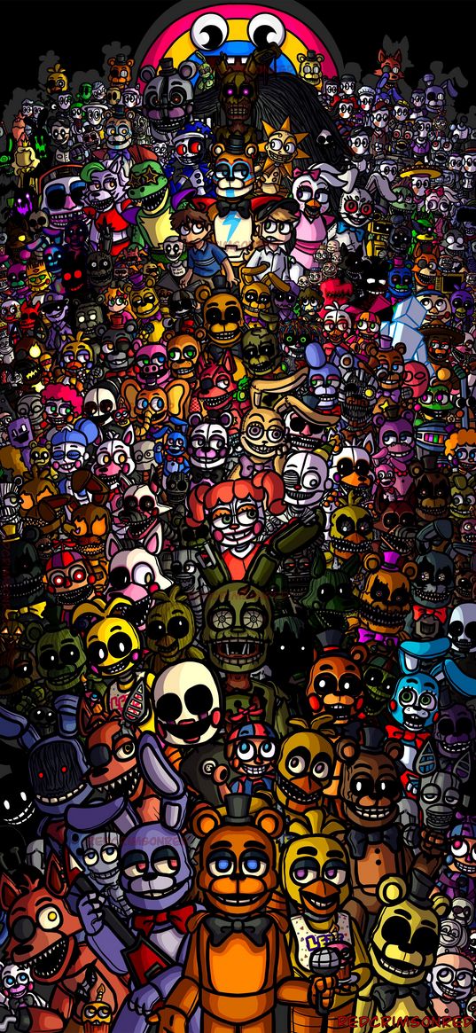 five nights with freddy, fnaf, game, characters, poster