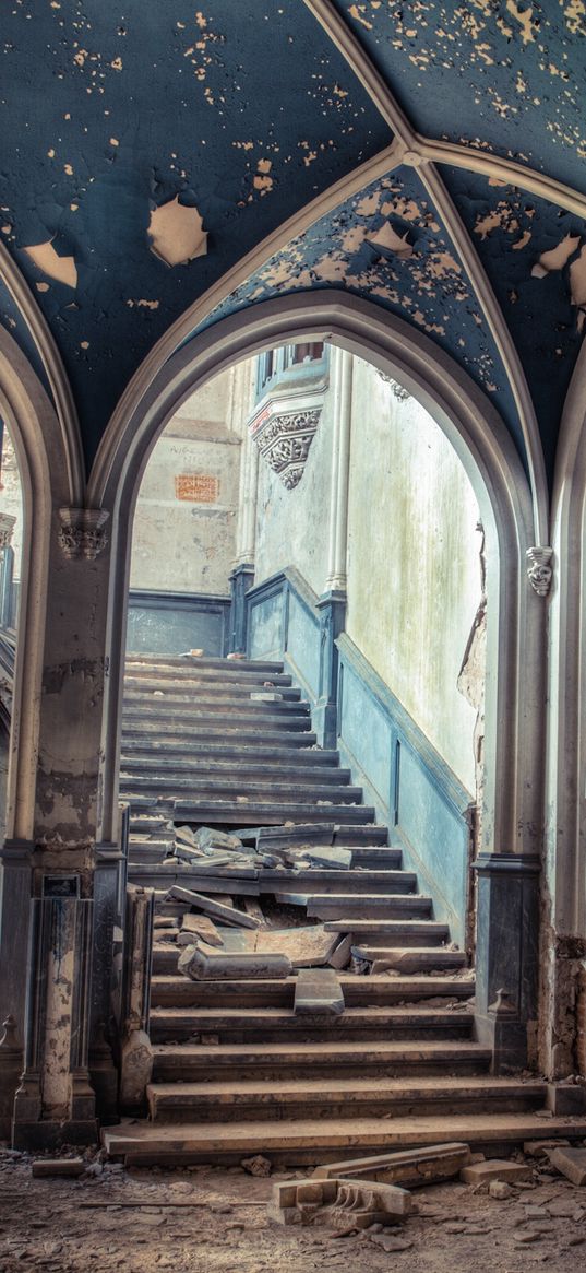 entrance, arch, building, old