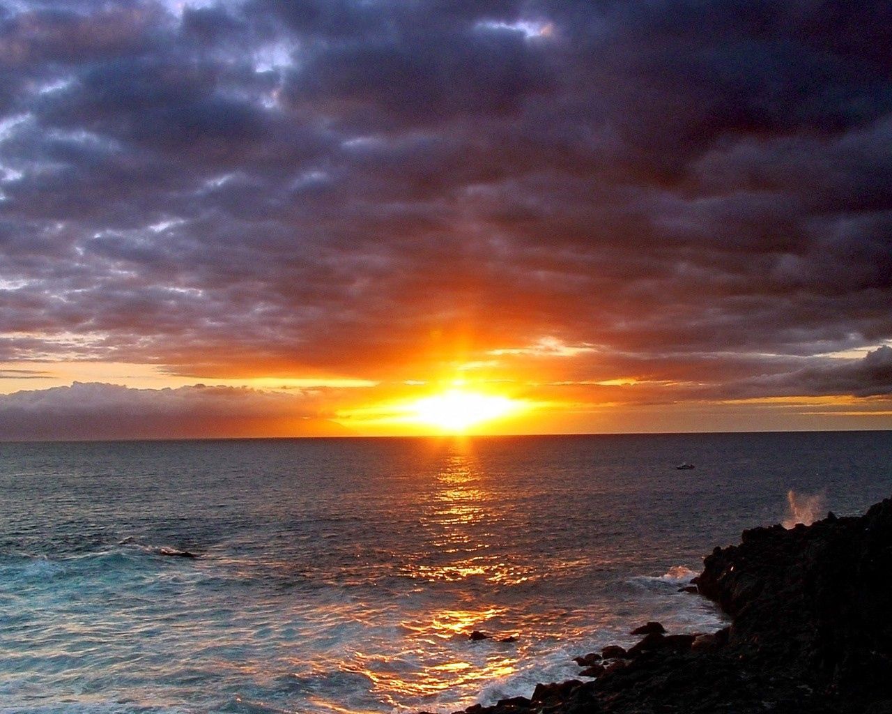 sun, rising, morning, horizon, stain, coast, stones