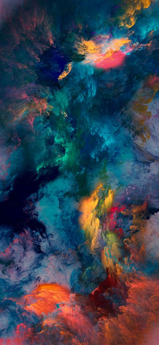 abstraction, explosion, color, fog, blue