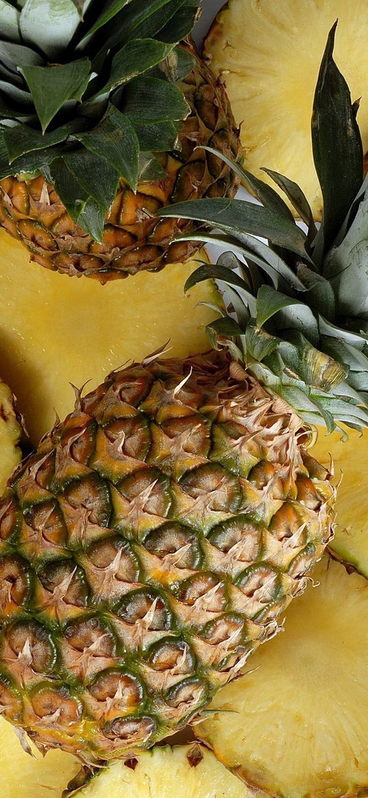 pineapple, sliced, fruit