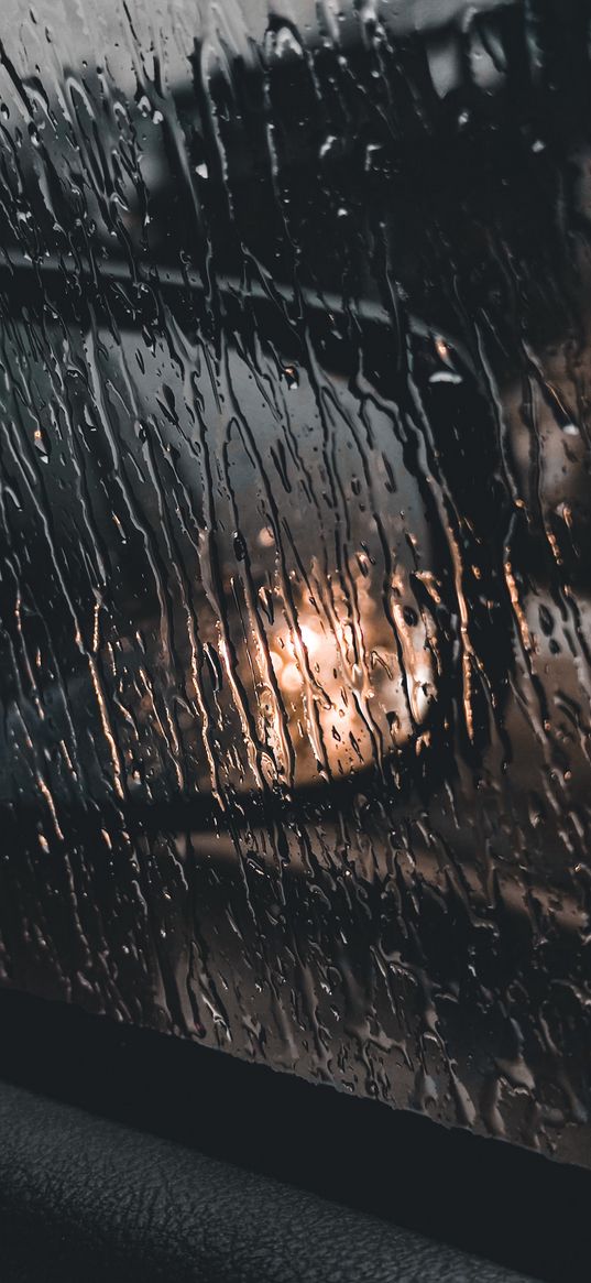 car, window, glass, drops, rain