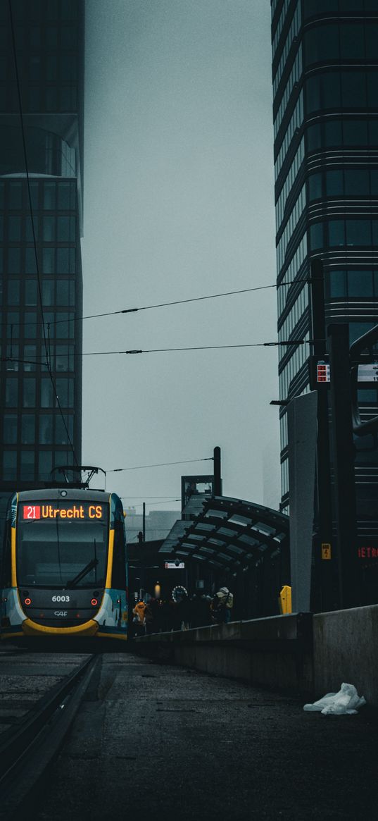 city, buildings, station, train, transport