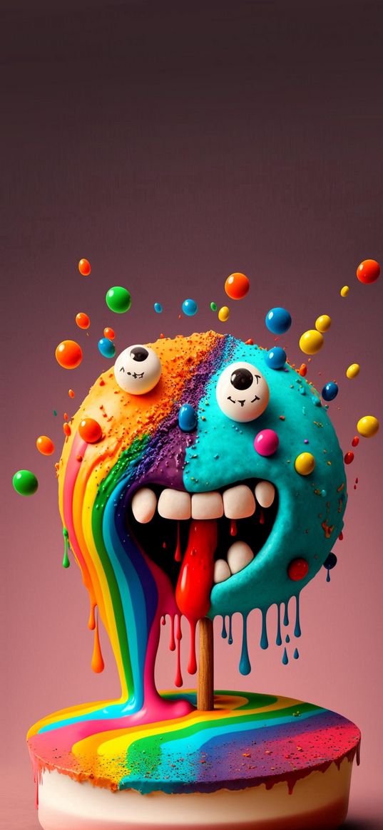 smiley, lollipop, dragee, colorful, funny, art