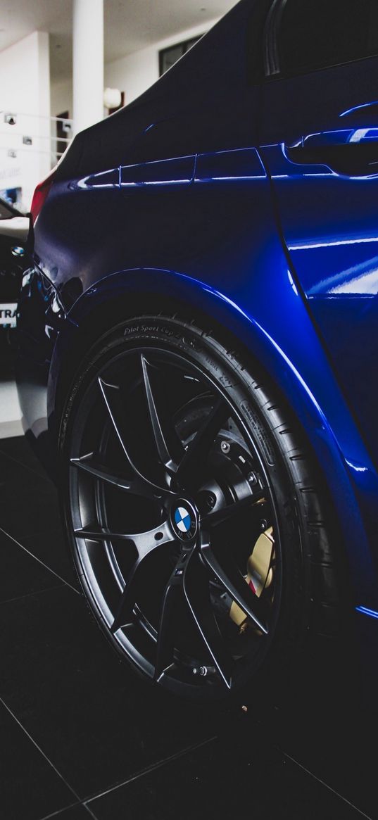 bmw, car, blue, wheel, garage