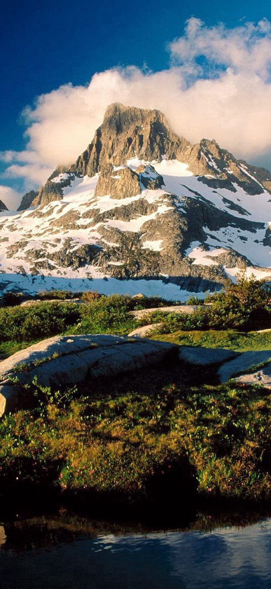 california, mountains, stones, vegetation