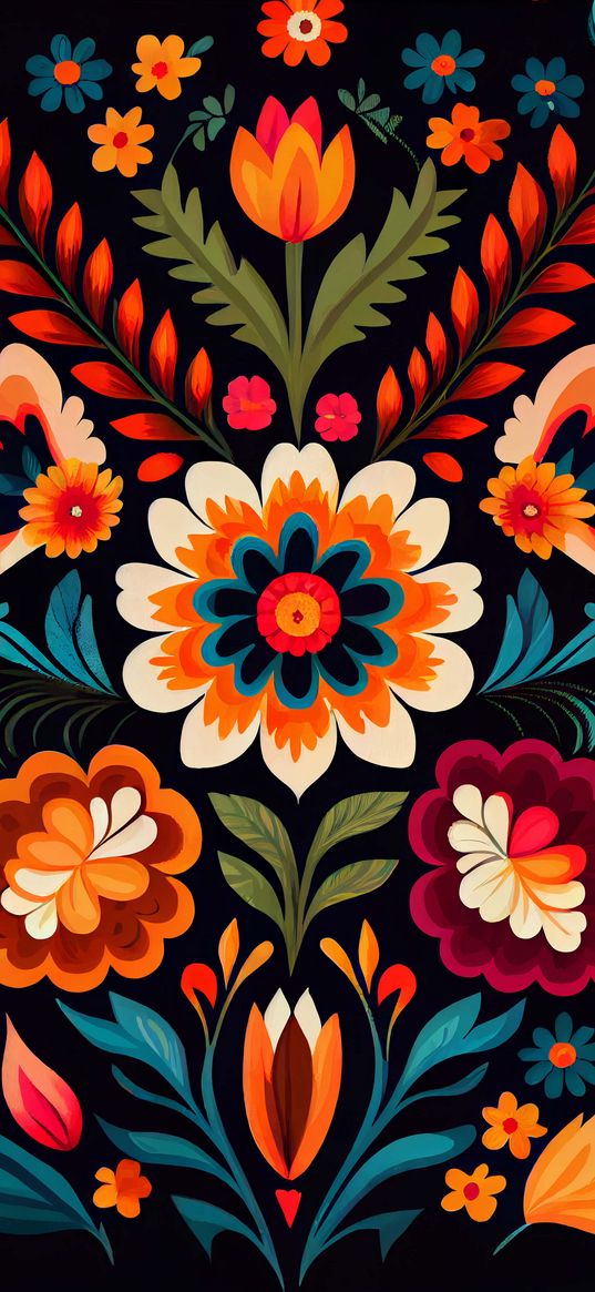 flower, colour, color, amoled, hd, pattern, art