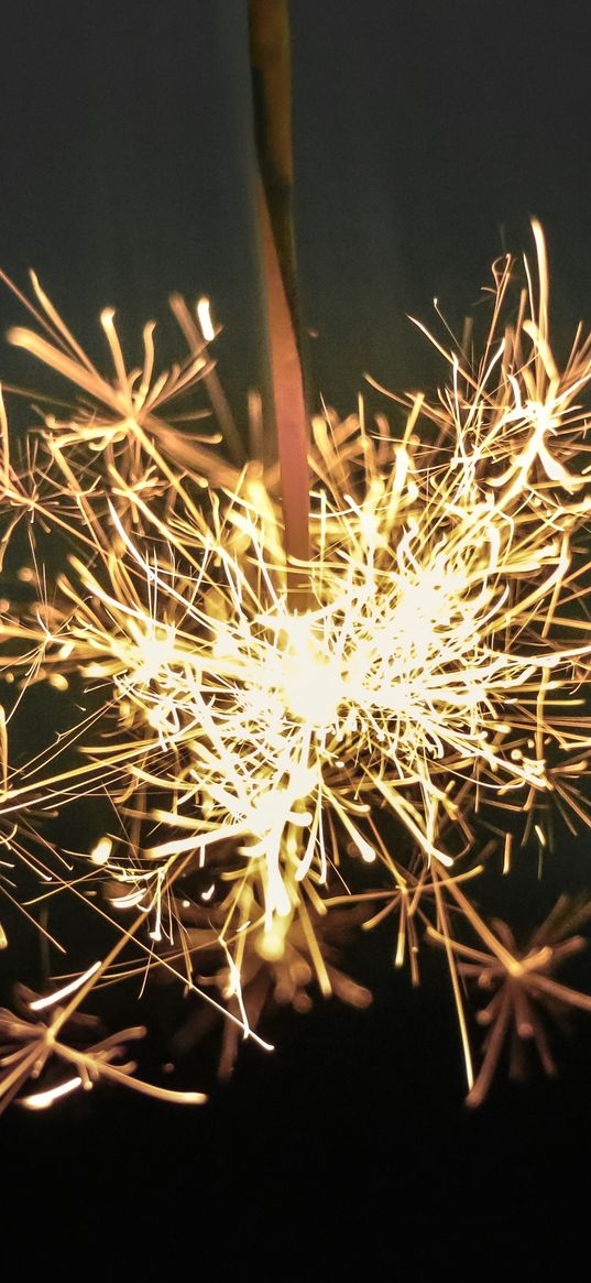 sparks, bengal fire, macro, glow