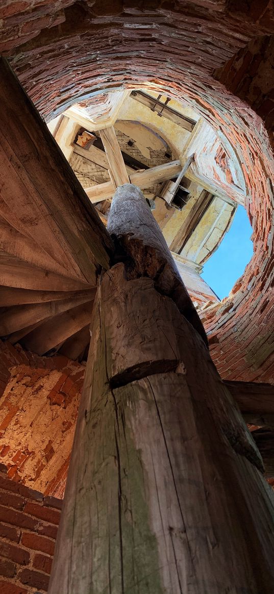 staircase, tower, high, old, architecture