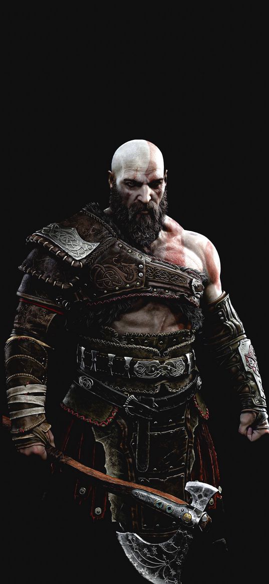 kratos, god of war, game, character, axe, weapon