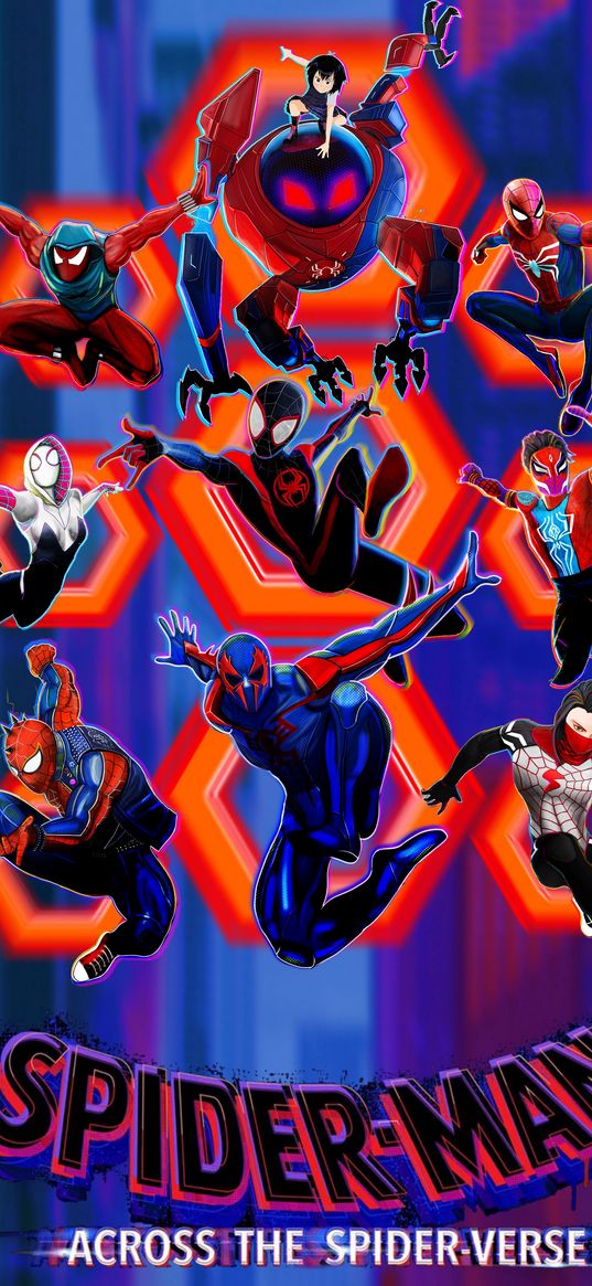 spider-man, multiverse, spider-verse, superheroes, marvel, comics, poster, art