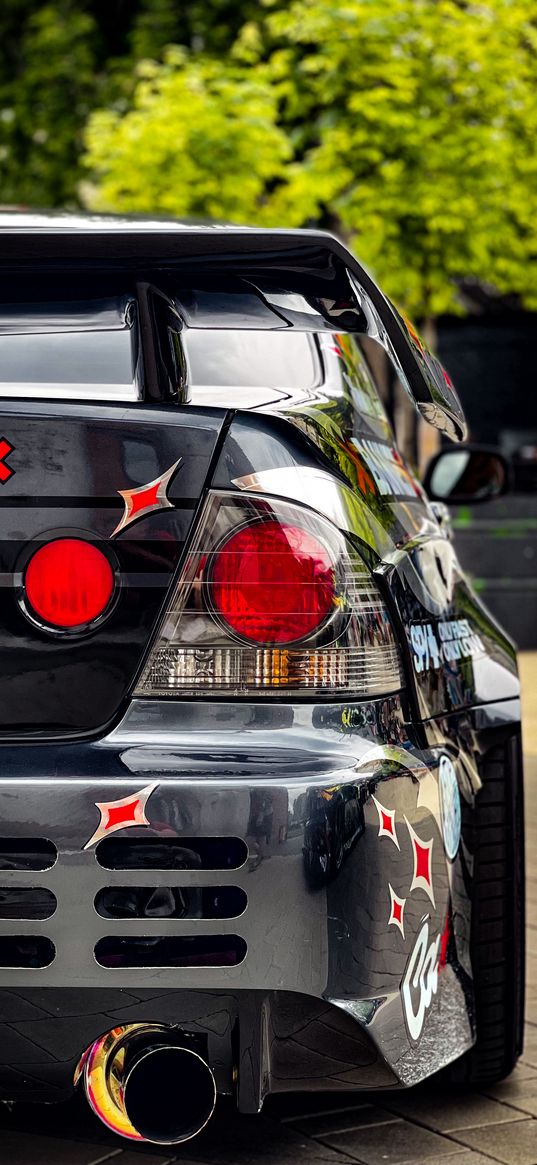 car, lexus, rear lights, races