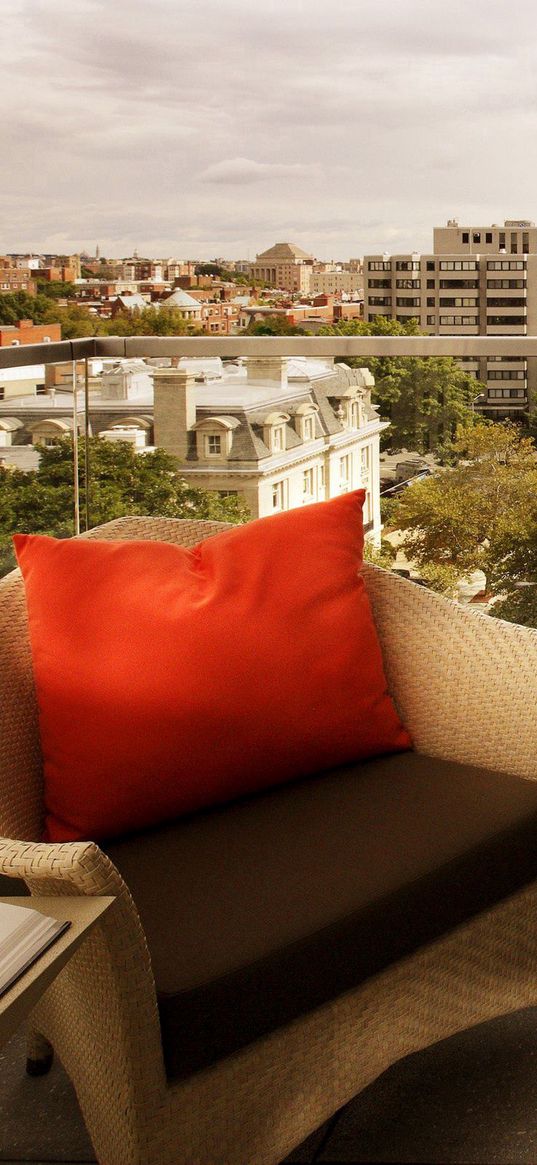 balcony, house, apartment, armchair, view