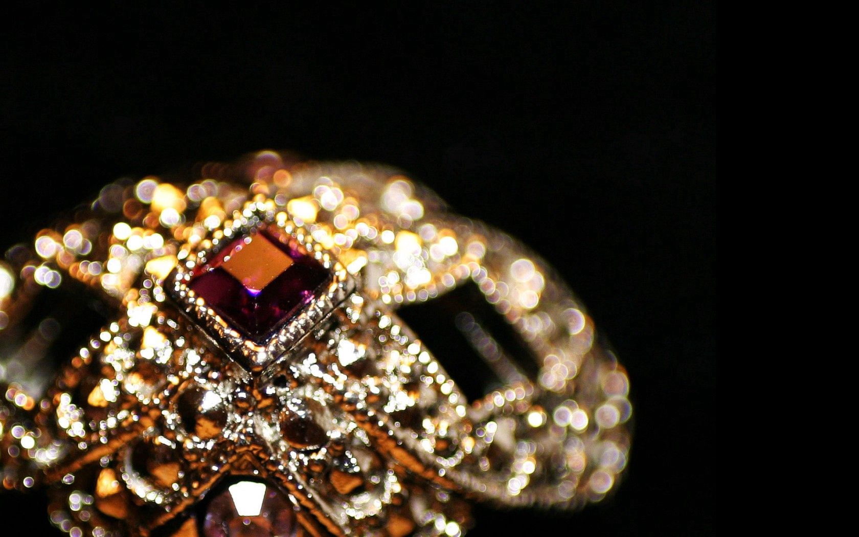 vintage, ring, precious, stones