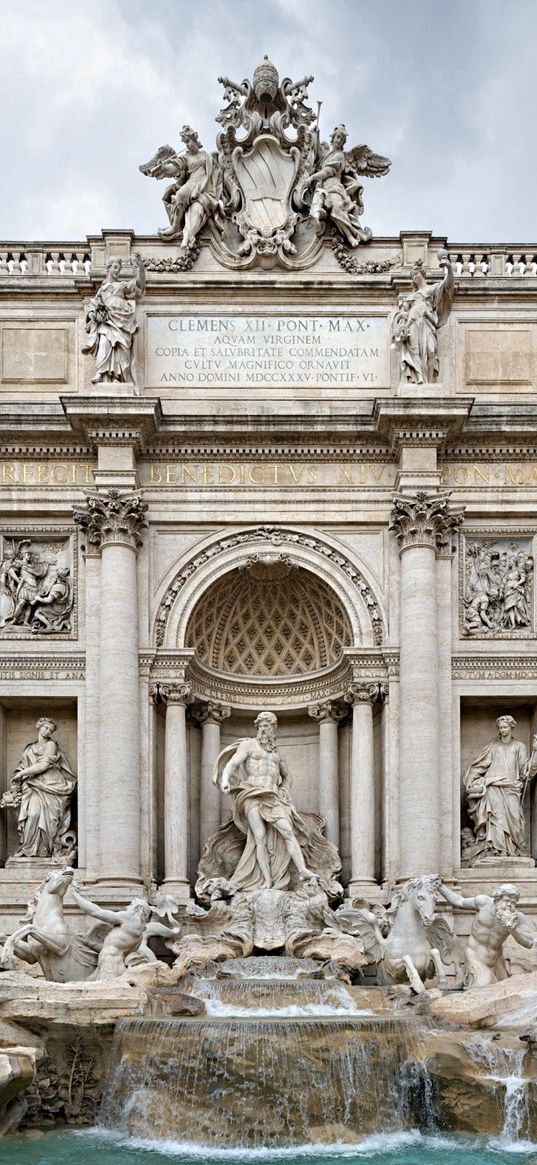 trevi fountain, rome, italy, may