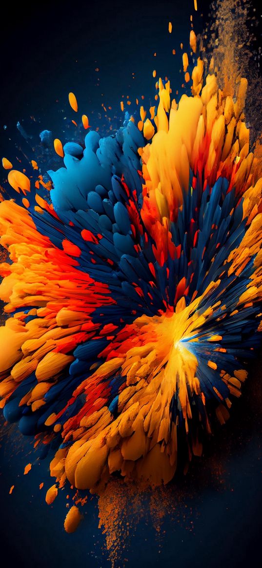 abstraction, paint, explosion, splash, color, 3d, art