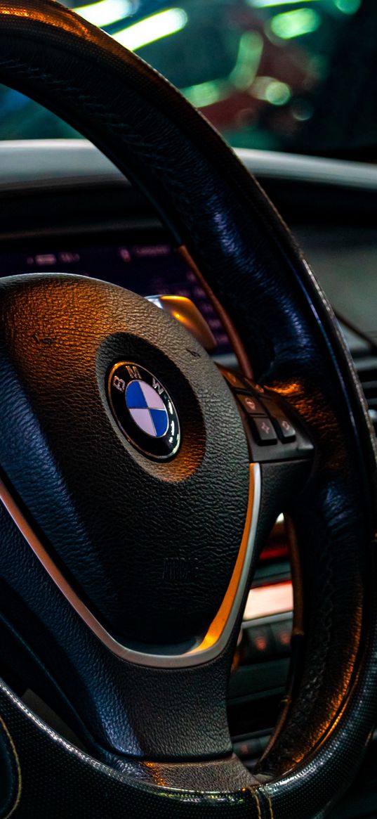 bmw, car, steering wheel, vehicle interior, shine, black