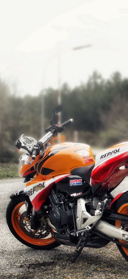 hornet and cb100r, bikes, road