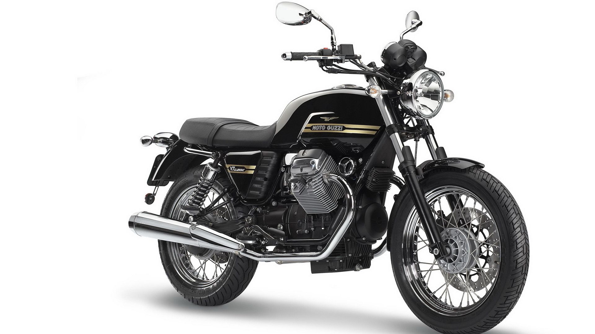 motorbike, moto guzzi, black