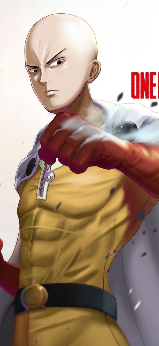 one punch man, saitama, one hit, guy, anime, art