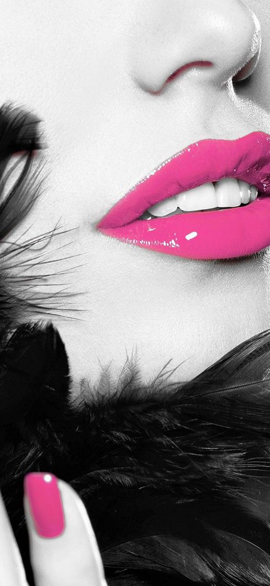 lips, girl, face, lipstick, make-up