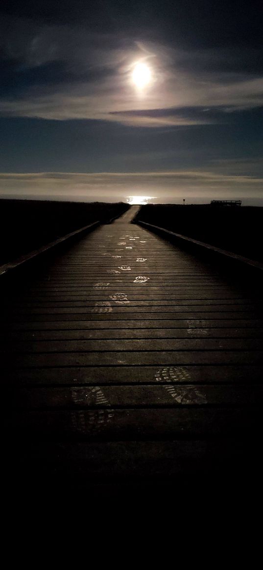 moonlight, california, hd, walk, beach, peace, traces