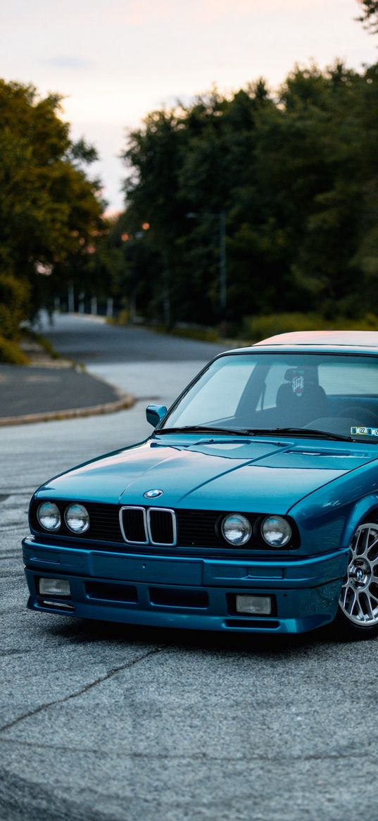 bmw, m3, e30, car, blue