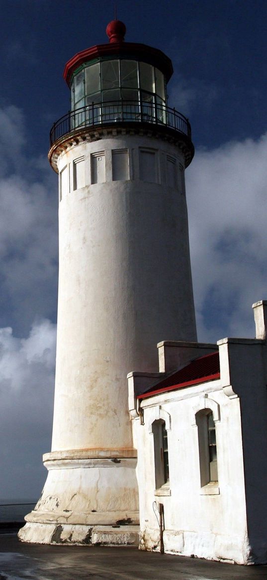 town, lighthouse, sky, blue, building