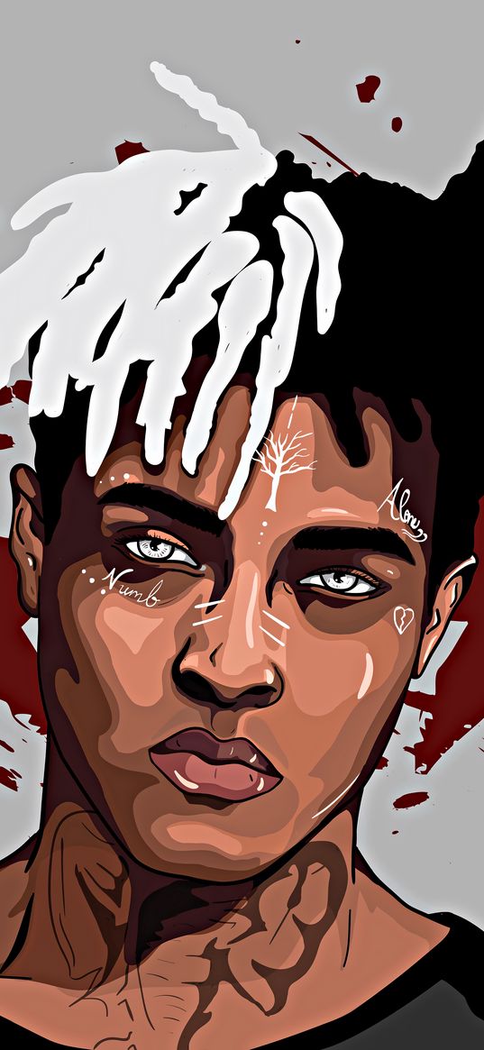 xxxtentacion, 4k, wallpaper, singer, drawning, art