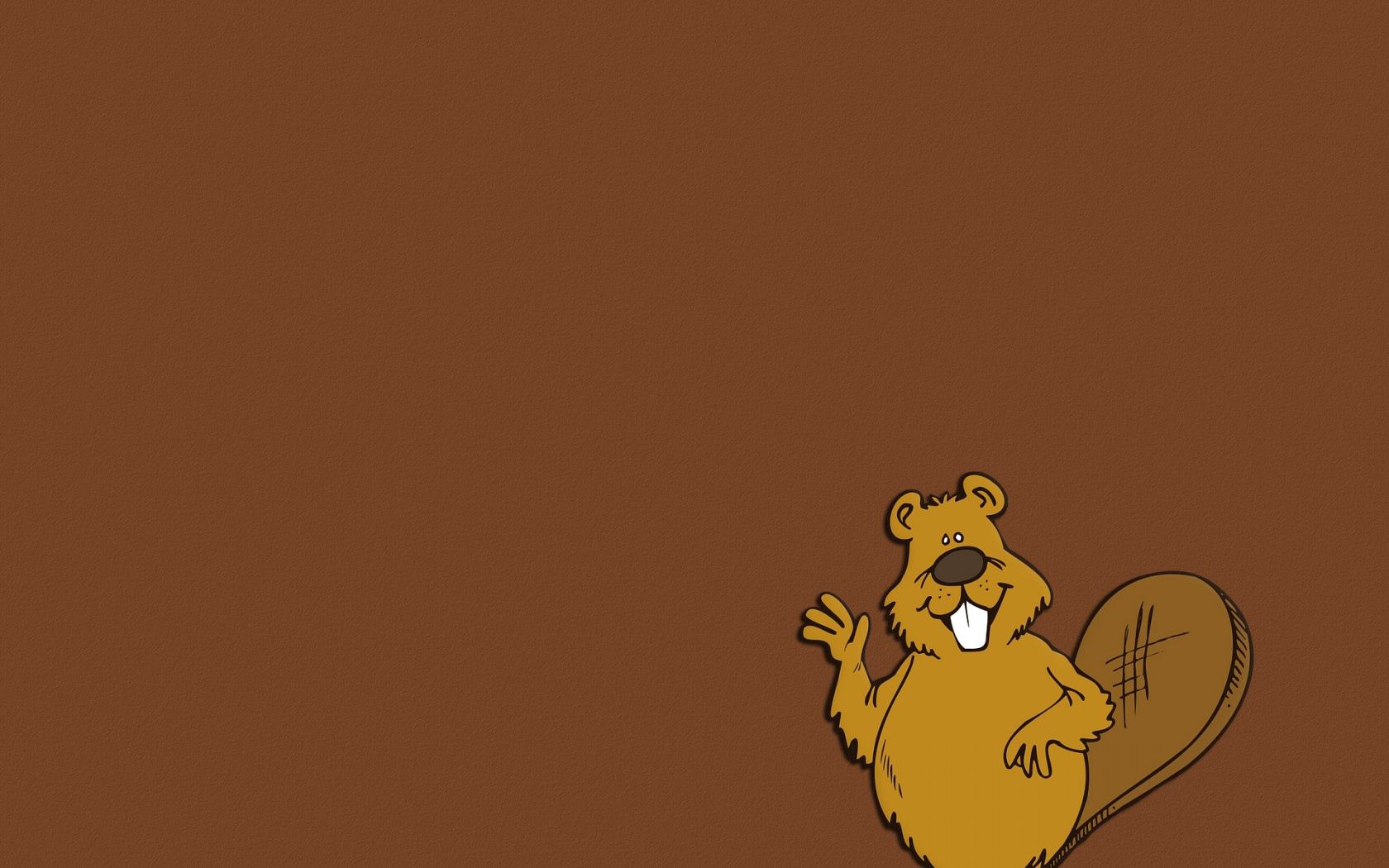 beaver, tail, waving, teeth, minimalism