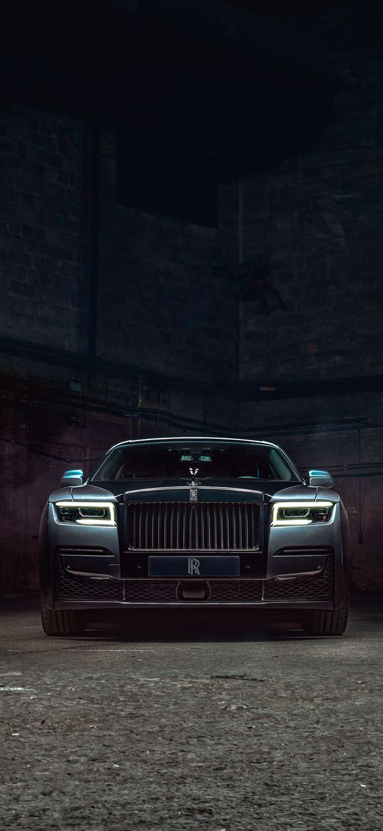 rolls-royce ghost, rolls-royce, car, grey, luxury, building