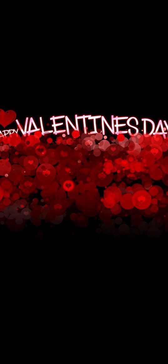 valentines day, inscription, hearts, background, black