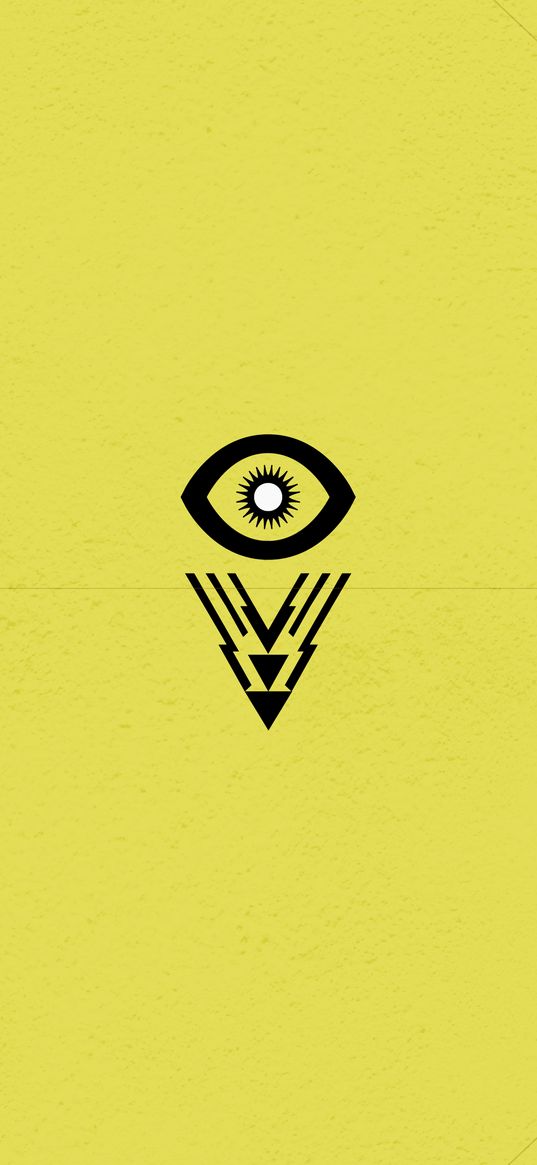 destiny 2, emblem, eye, pattern, yellow, black