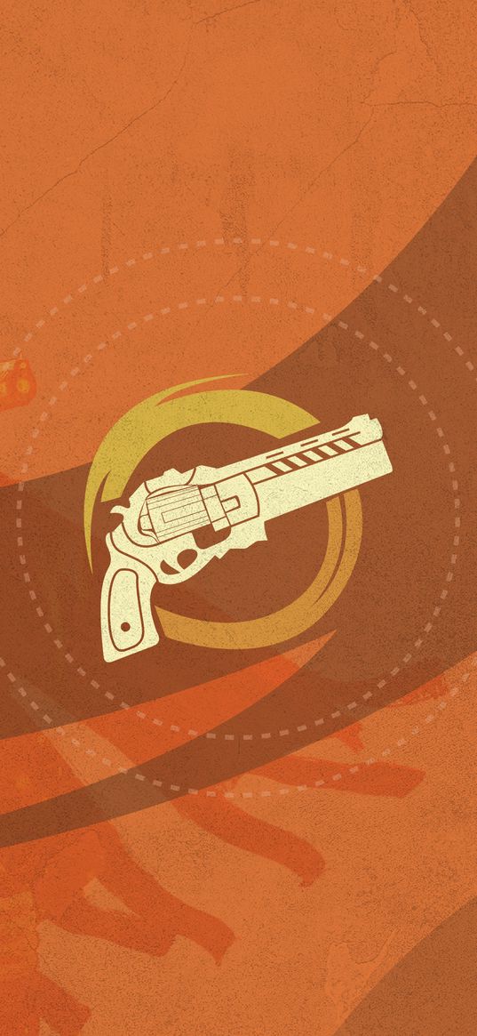 destiny 2, game, emblem, hunter, pistol, gold