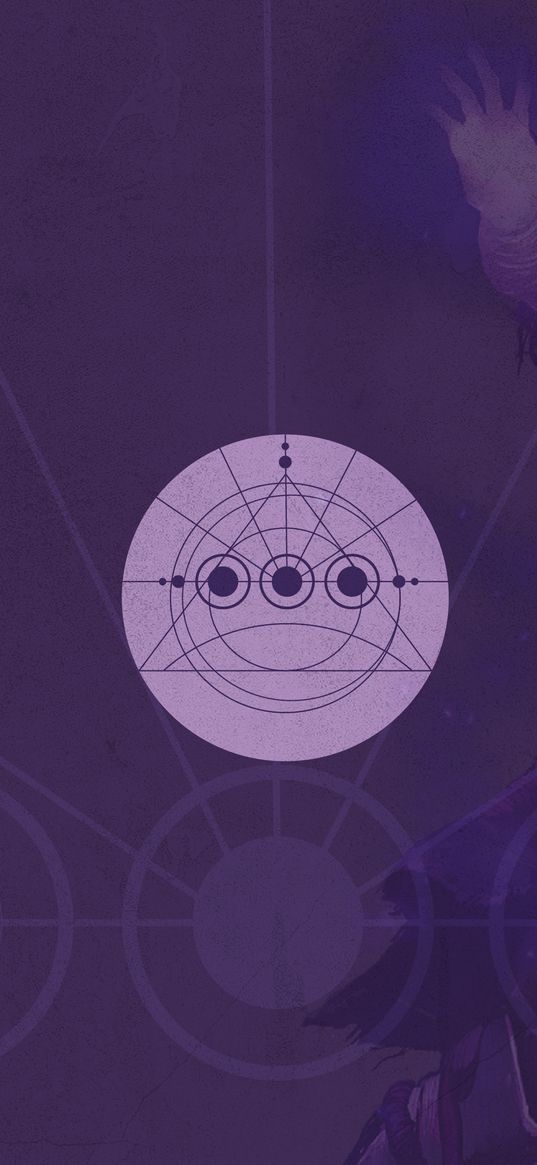 destiny 2, game, emblem, warlock, purple, geometry