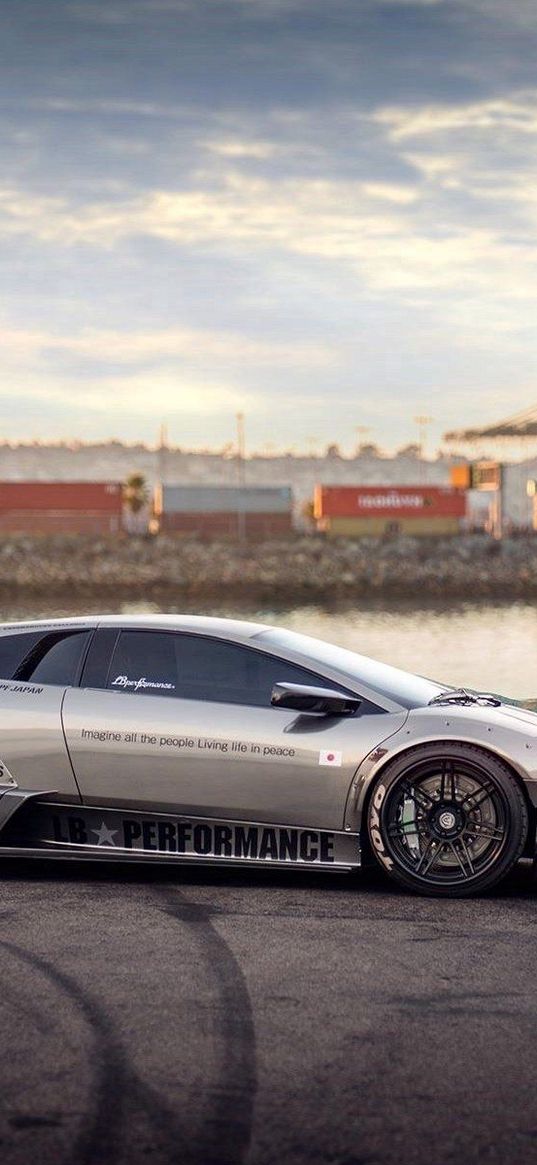 lamborghini murcielago, car, drift