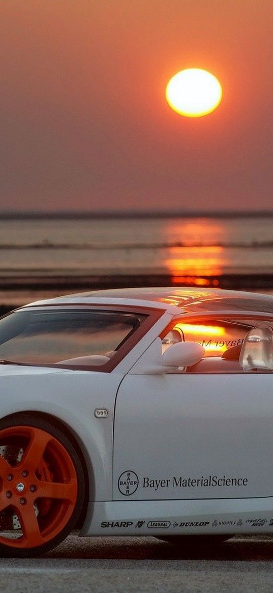 auto, tuning, sunset