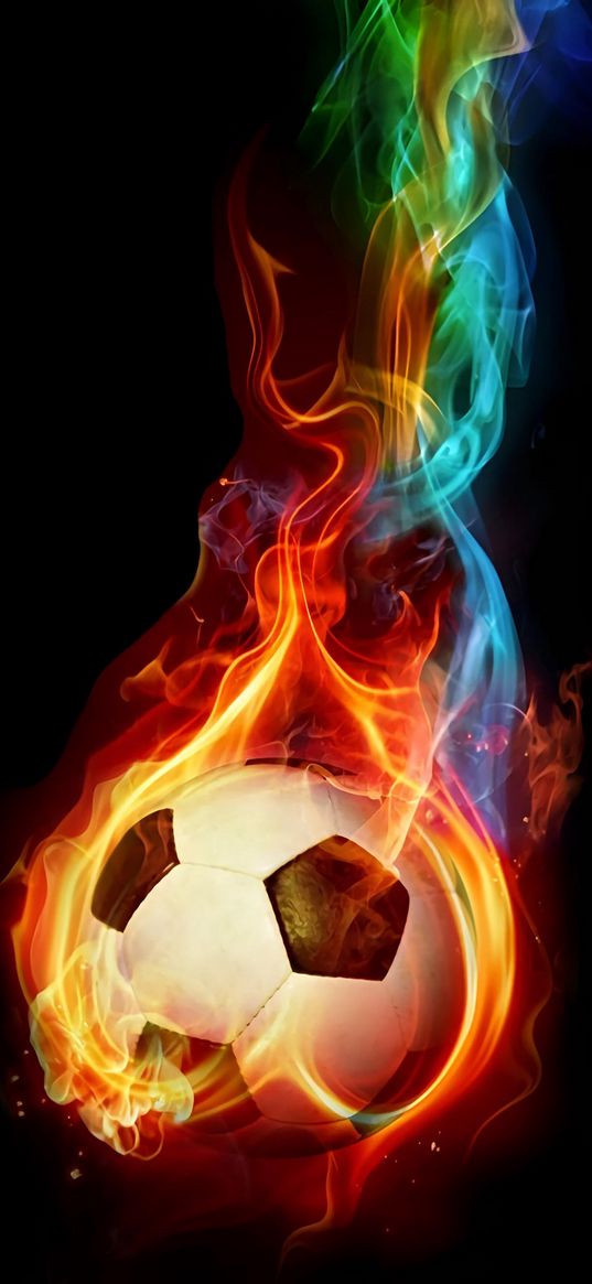 ball, football, fire, color, black