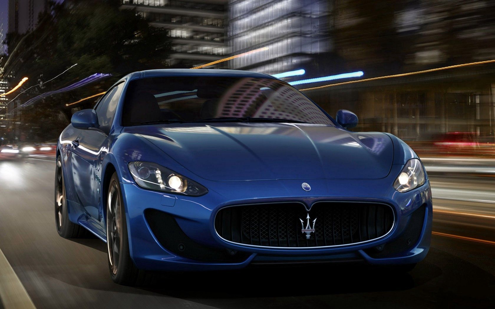 street, car, speed, maserati