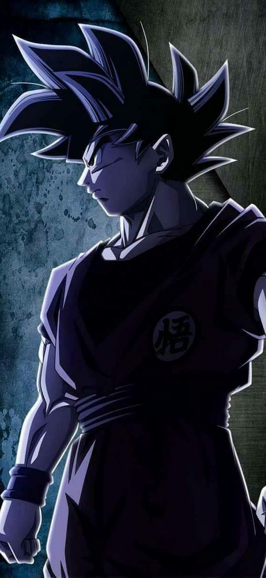 goku, dragonball, anime, character, dark, stroke