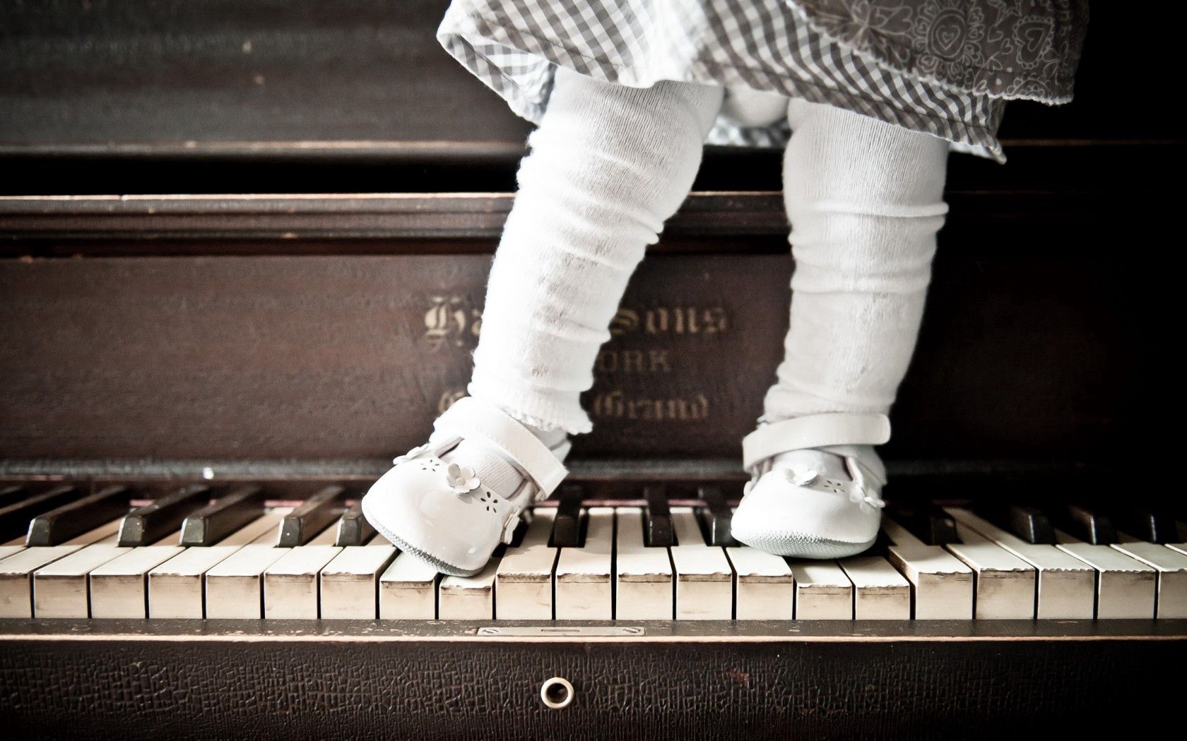 piano, girl, background