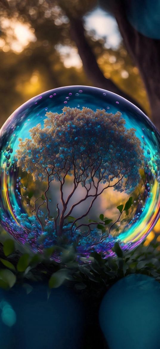 ball, drop, nature, tree, magic, beauty