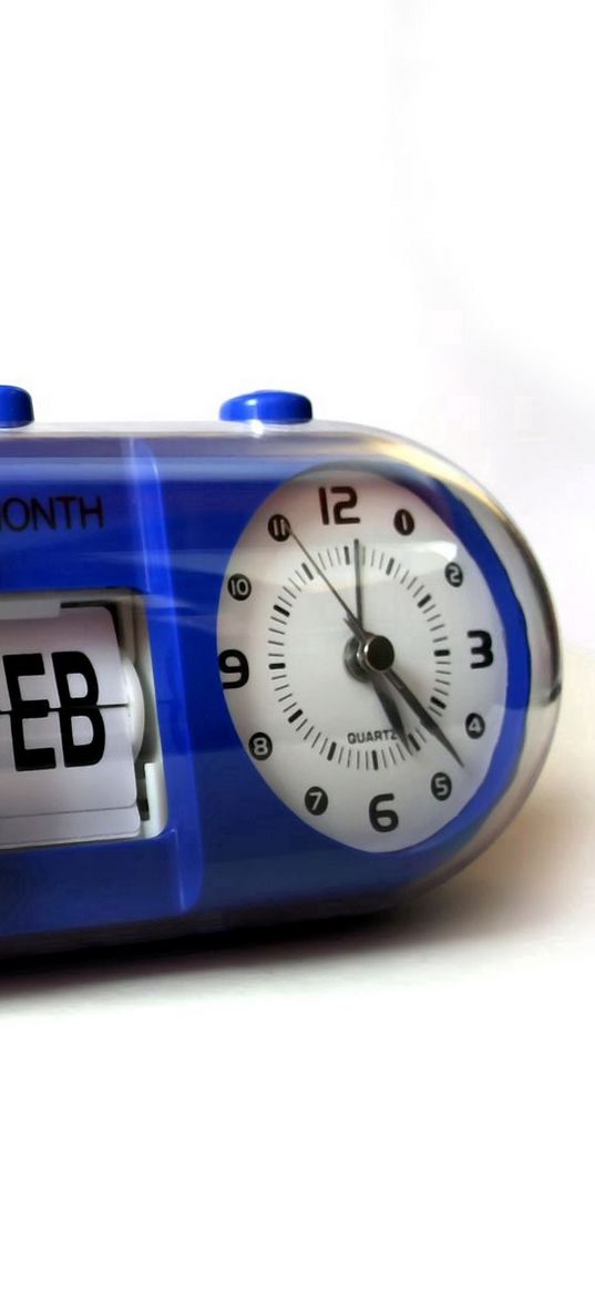 alarm clock, calendar, blue, time