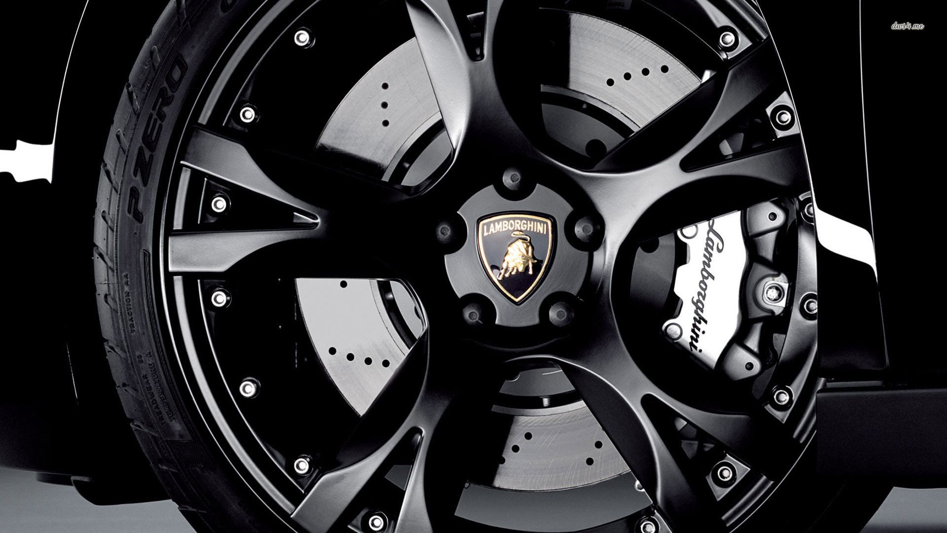 tire, rim, black, sports car, lamborghini, emblem