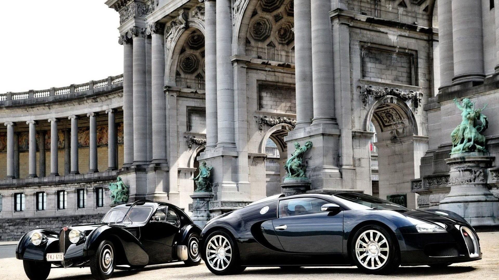 cars, bugatti, veyron, luxury, black, parked, building