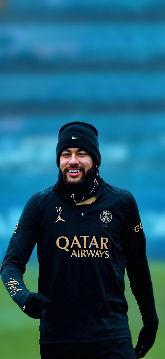 neymar, footballer, psg, paris saint-germain, smile, stadium, football, sports