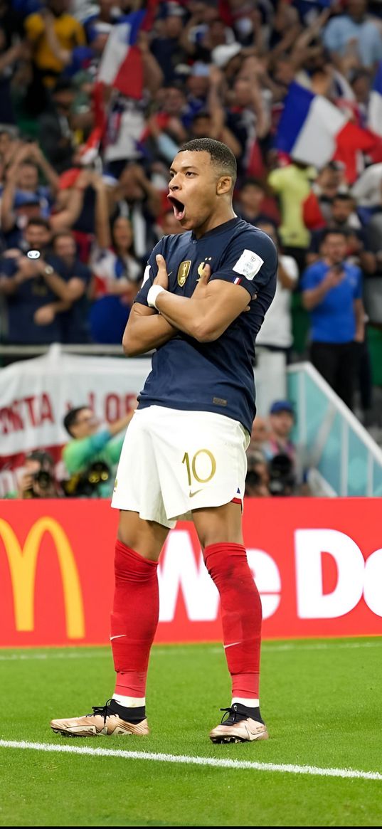 football, kylian mbappe, footballer, pose, stadium