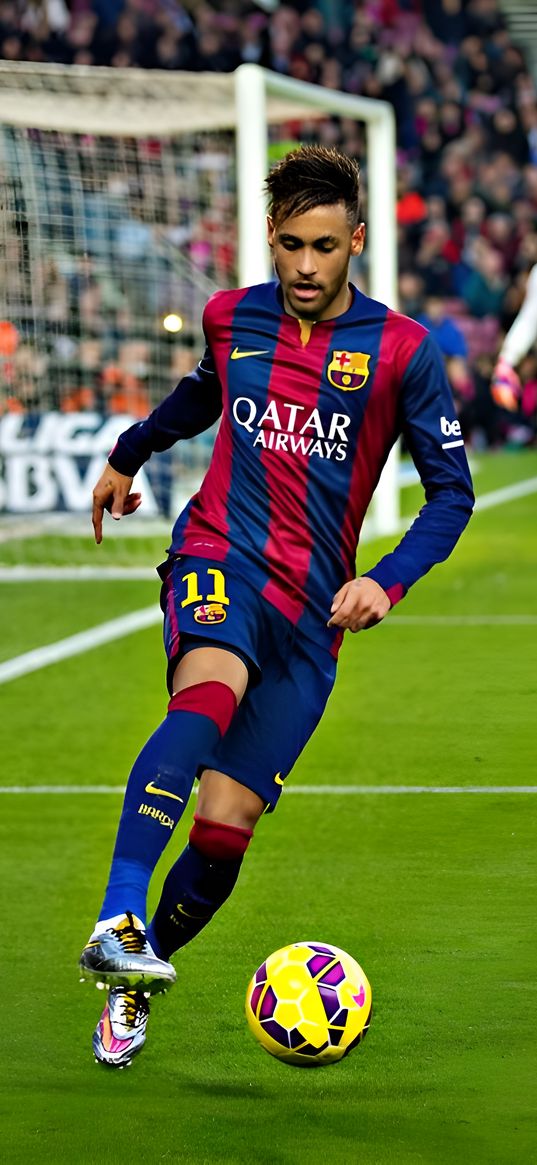 neymar, ball, match, field, football